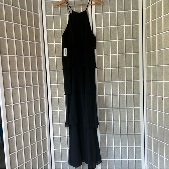 NWT HYFVE Layers of fabulous maxi dress small black halter dress - Picture 9 of 15